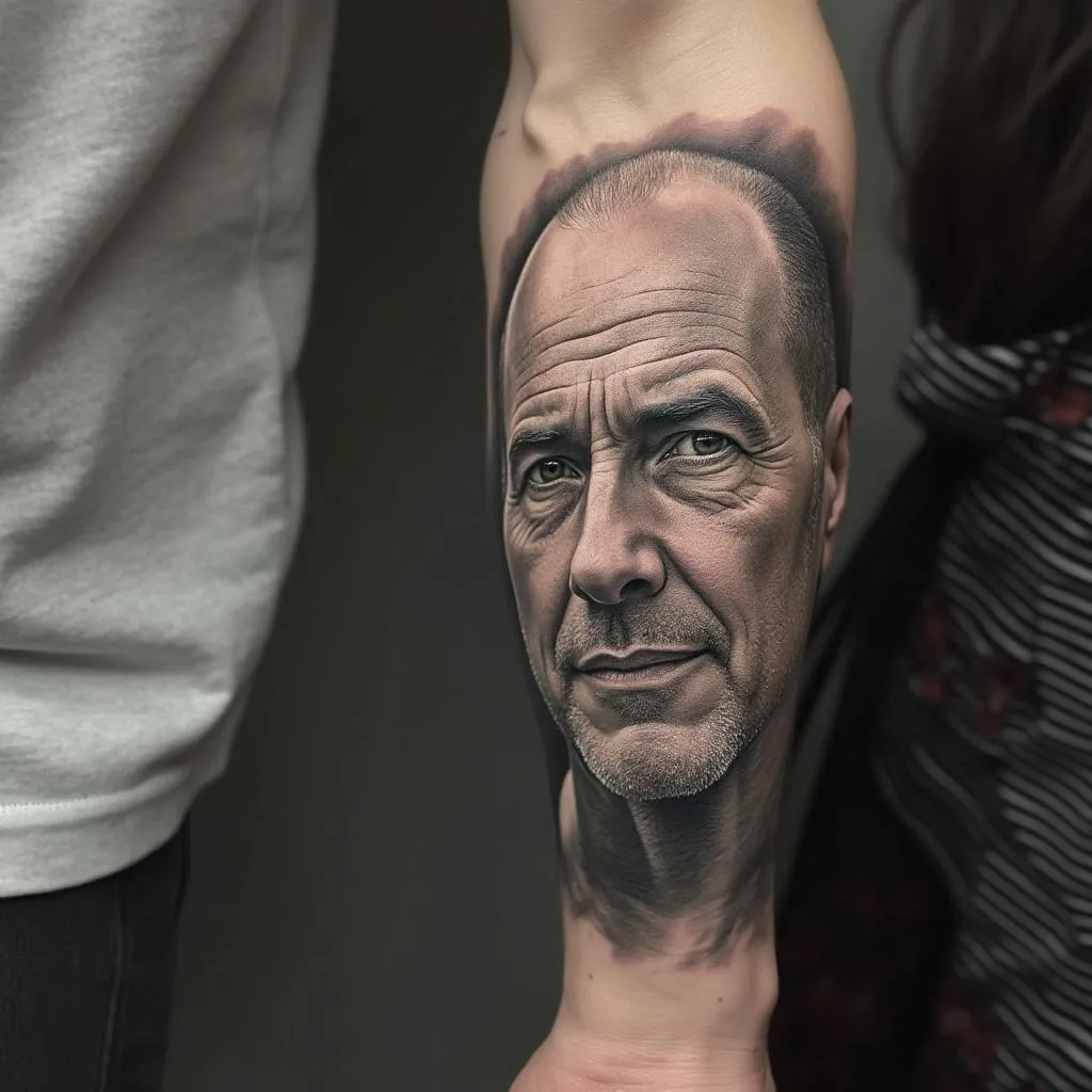 Tatuaje realista de retrato